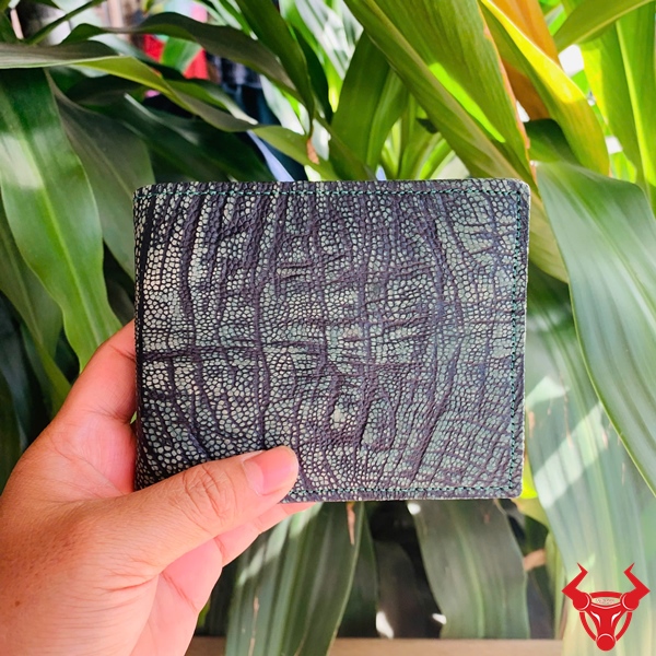 Ví Nam Da Chân Đà Điểu Wax 2 Mặt VCD4 Xanh Lá Ví nam da chân đà điểu wax 2 mặt màu xanh lá.