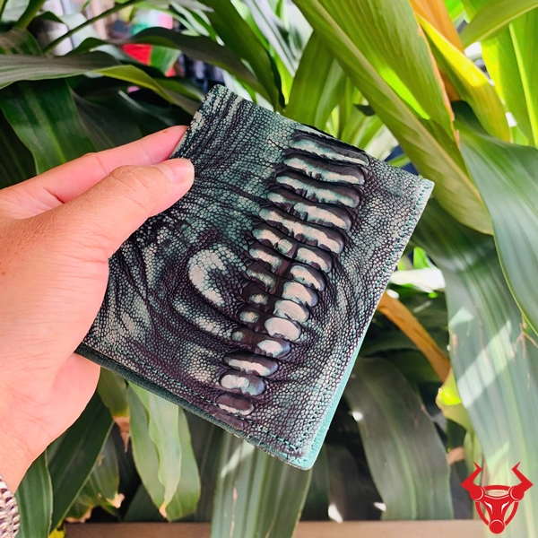 Ví Da Đà Điểu VBD4 Thiết Kế Tinh Tế Ví nam da đà điểu wax vây chân.