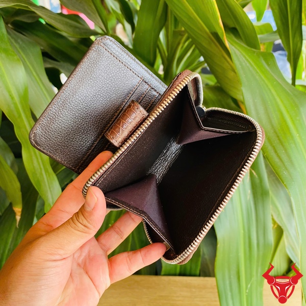 Ví Nữ Da Cá Sấu VRBA1 Cao Cấp Bên trong ví nữ da bụng cá sấu VRBA8