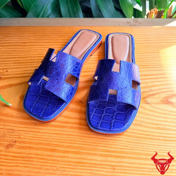 Dép nữ da cá sấu DJBA9 êm chân chống trơn
