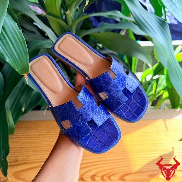 Dép nữ da cá sấu cao cấp phong cách sang trọng DJBA9