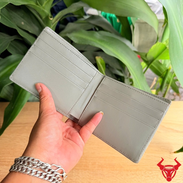 Ví Nam Da Cá Sấu Màu Xám Thời Trang Ví da cá sấu Thái Lan vân tự nhiên màu xám