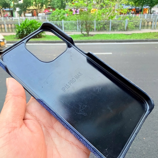 Ốp lưng da cá đuối chắc chắn độc đáo Ốp lưng da cá đuối ngọc trai EXEAE1 màu xanh dương