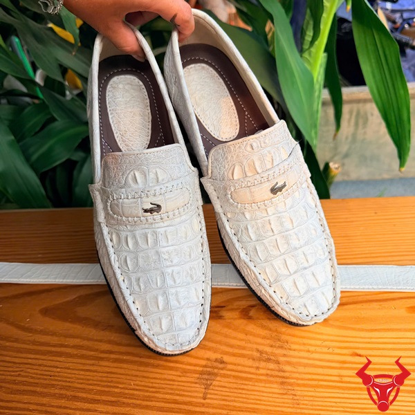 Giày da cá sấu gai lưng bền bỉ sang trọng GCA1 Giày da cá sấu gai lưng phối đồ linh hoạt
