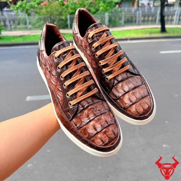Giày da cá sấu gai lưng đẳng cấp thời trang GCS30A1 Giày da cá sấu gai lưng độc lạ tạo dấu ấn cá nhân