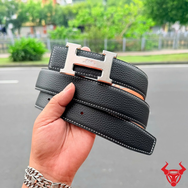 thắt lưng hai mặt da bò ý khoá h trắng sang trọng Thắt lưng nam da bò TLK16 thiết kế tinh xảo