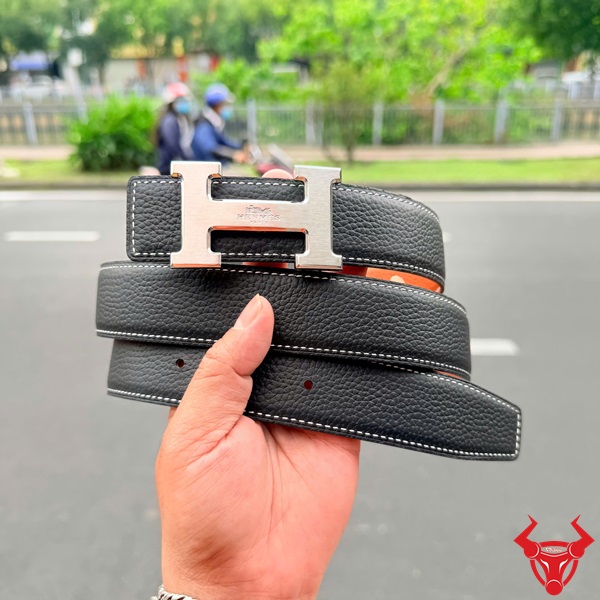 thắt lưng nam cao cấp thiết kế tinh xảo tlk16 Thắt lưng nam TLK16 khoá H trắng bền bỉ