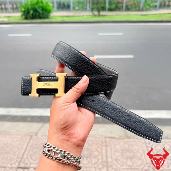 thắt lưng nam màu đen khoá h đồng sang trọng Thắt lưng nam da bò cao cấp TLK16 thiết kế lịch lãm hiện đại