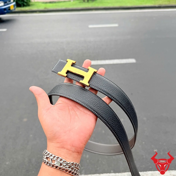 thắt lưng da bò togo bền bỉ thời trang Thắt lưng da bò Ý TLK16 màu đen bền bỉ cao cấp