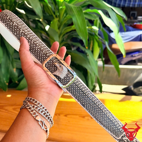 thắt lưng nam k125 phong cách sang trọng bền bỉ Thắt lưng da rắn hổ mang bền bỉ K125