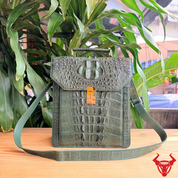 Cặp Xách Nam CTA4 Da Cá Sấu Xanh Lá Đẳng Cấp Cặp xách nam CTA4 da cá sấu xanh lá đẳng cấp