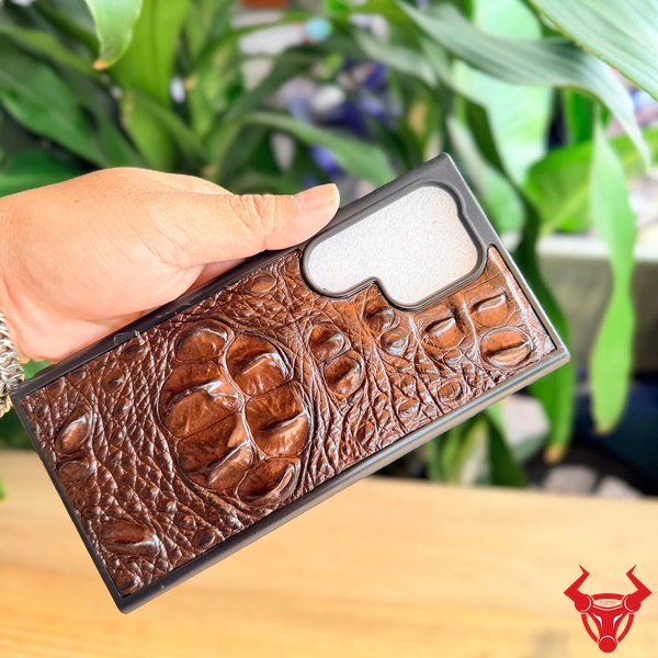 Ốp lưng da cá sấu gù S24 Ultra sang trọng Ốp lưng da cá sấu gù OSBA4 sang trọng bền chắc