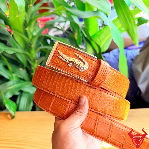 Thắt lưng TSK135 da cá sấu khóa tỳ tự động cao cấp Thắt lưng TSK135 da cá sấu khóa tỳ tự động cao cấp