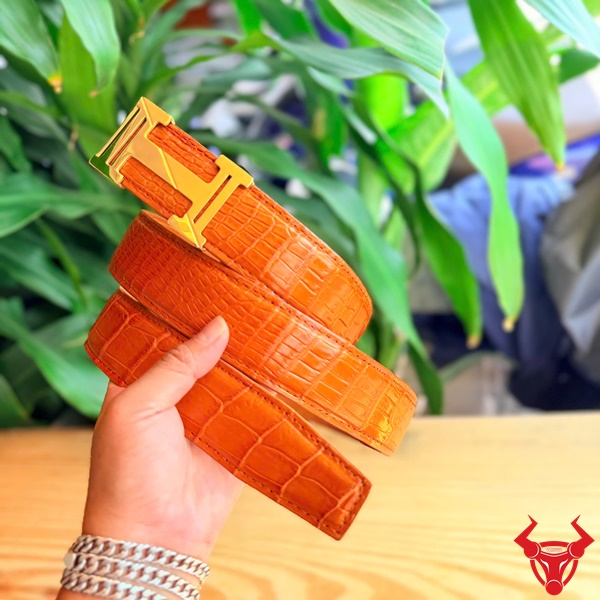 Thắt lưng TSK105 da cá sấu khóa chữ H cao cấp Thắt lưng TSK105 da cá sấu khóa chữ H cao cấp