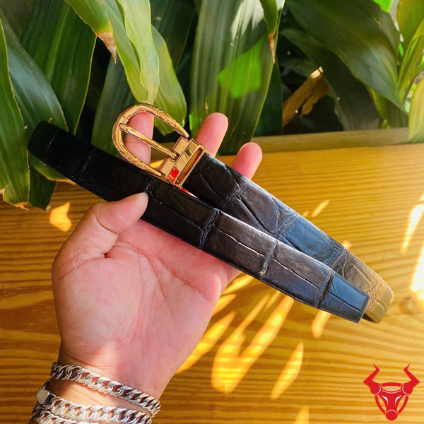 Thắt Lưng Nữ Bản 2.5cm Da Cá Sấu Cao Cấp Tôn Dáng Phái Đẹp Thắt lưng nữ da cá sấu thật bản 2.5cm phụ kiện thời trang cao cấp.