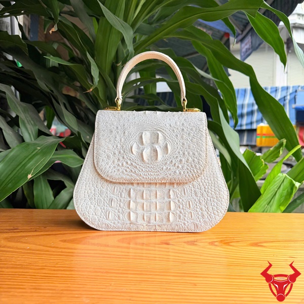 Túi xách nữ da cá sấu gù TALA4 màu bạch tạng cao cấp Túi xách nữ da cá sấu gù TALA4 màu bạch tạng cao cấp