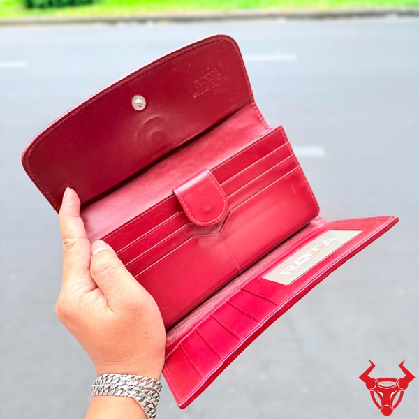 Ví Cầm Tay Nữ Da Cá Đuối Đỏ Phong Cách Riêng Ví cầm tay nữ da cá đuối đỏ cao cấp thời trang