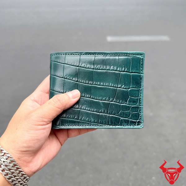 Ví Nam Da Cá Sấu Thái Lan VBA8-TL Màu Xanh Đen Cao Cấp Ví nam da bụng cá sấu Thái Lan VBA8-TL màu xanh đen đẳng cấp