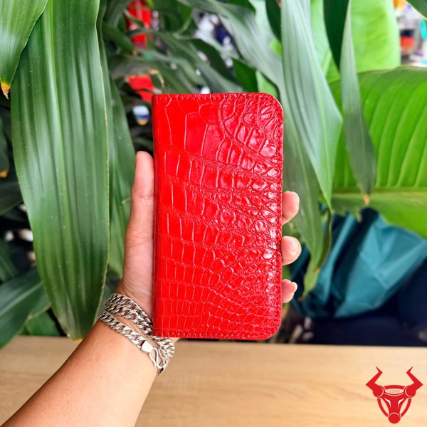 Bao Da Iphone 17 Pro ELBA8 Bảo Vệ Điện Thoại Hiệu Quả Bao da Iphone 17 Pro da cá sấu trơn bụng bảo vệ điện thoại tối ưu.