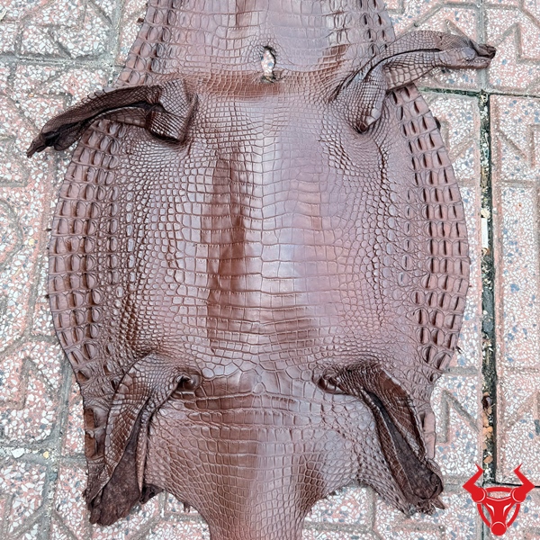 Da Cá Sấu Thật Size 4 Nhỏ Dễ Chế Tác Đồ Da Thủ Công Tấm da cá sấu thuộc size 4 nhỏ màu nâu đất bền đẹp và sang trọng.