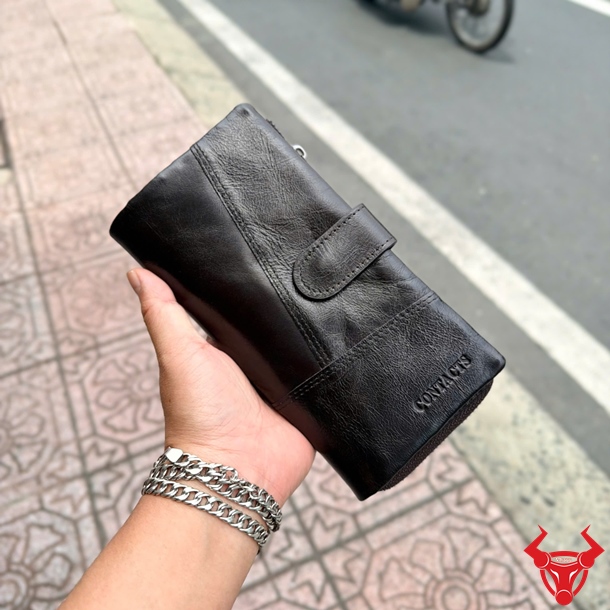 Ví Da Bò Nữ VICT02 Màu Nâu Đen Sang Trọng Và Bền Đẹp Ví da bò nữ VICT02 màu nâu đen thiết kế nhiều ngăn tiện dụng.