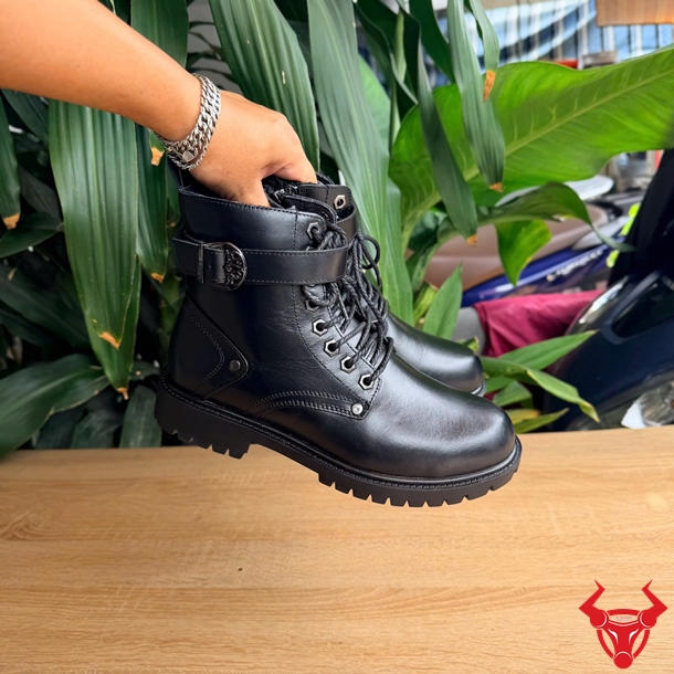 Giày Boot Cổ Cao Da Bò GB02 Tạo Dáng Đẹp Giày Boot da bò lớp đầu tiên GB02 cổ cao sang trọng tinh tế
