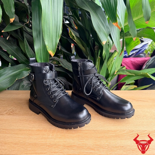 Giày Boot Cổ Cao Da Bò Lớp Đầu Tiên GB02 Giày Boot cổ cao da bò lớp đầu tiên GB02 cao cấp sang trọng tôn dáng