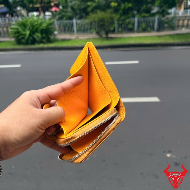 Ví Da Cá Sấu Nữ VRBA4 Màu Vàng Sang Trọng Cá Tính Ví nữ da cá sấu màu vàng VRBA4 phụ kiện cao cấp sang trọng