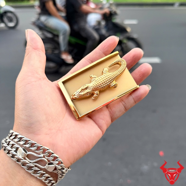 Mặt Khóa Thắt Lưng K41 Cá Sấu Lớn Sang Trọng Mặt khóa thắt lưng K41 hình cá sấu bằng thép sang trọng