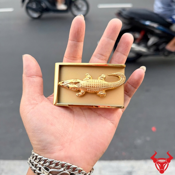 Mặt Khóa Thắt Lưng Thép K41 Kiểu Bấm Lỗ Lịch Lãm Mặt khóa thắt lưng thép K41 cá sấu lớn độc đáo