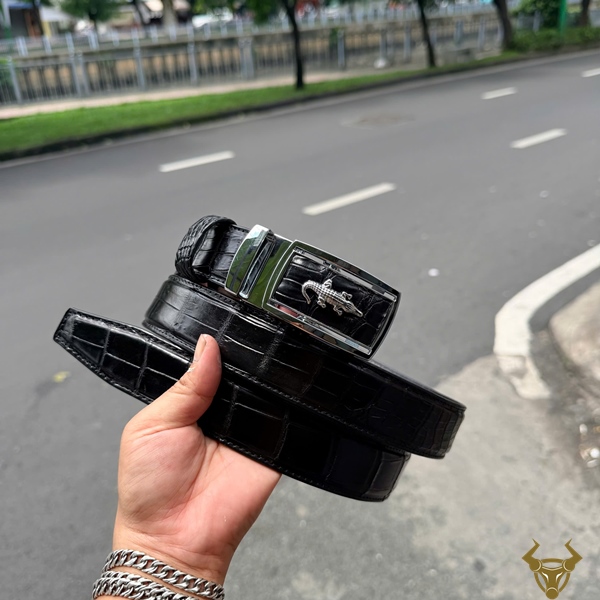 Thắt Lưng Da Cá Sấu TLA9B2 Phong Cách Trẻ Trung Thắt lưng da cá sấu TLA9B2 khóa tự động bản 3.5cm