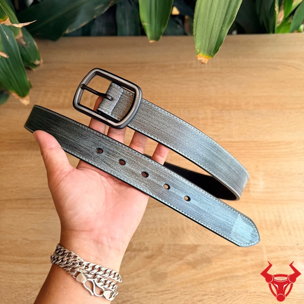 Thắt Lưng Nam TLK60 Da Bò Xám Phụ Kiện Sang Trọng Thắt lưng nam TLK60 màu xám da bò thời thượng với khóa kim thanh lịch