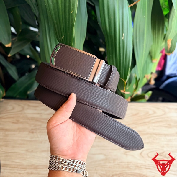 Thắt Lưng Nam TLRN22 Da Bò Nâu Đen Khóa Ray Trượt Thắt lưng nam TLRN22 da bò vân sọc nâu đen phong cách lịch lãm hiện đại